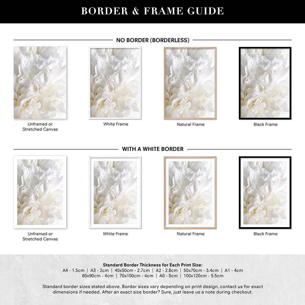 Chrysanthemum Dance I - Art Print, Poster, Stretched Canvas or Framed Wall Art, Showing White , Black, Natural Frame Colours, No Frame (Unframed) or Stretched Canvas, and With or Without White Borders