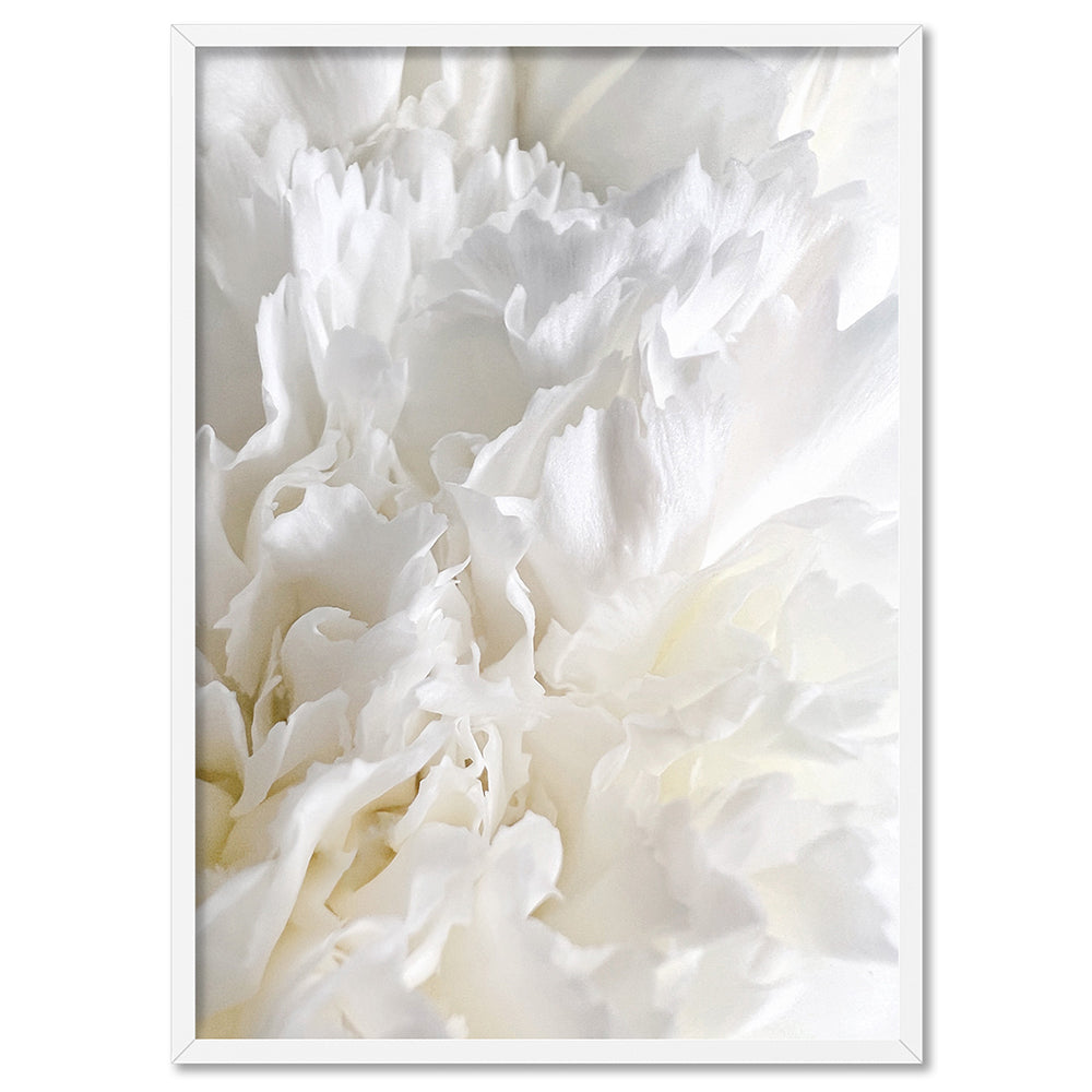 Chrysanthemum Dance I - Art Print, Poster, Stretched Canvas, or Framed Wall Art Print, shown in a white frame