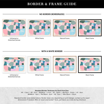 Bali Beach Days II - Art Print by Poppy Key, Poster, Stretched Canvas or Framed Wall Art, Showing White , Black, Natural Frame Colours, No Frame (Unframed) or Stretched Canvas, and With or Without White Borders