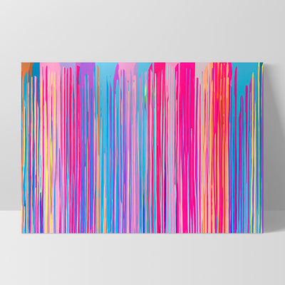 Electric Avenue - Art Print by Poppy Key, Poster, Stretched Canvas, or Framed Wall Art Print, shown as a stretched canvas or poster without a frame