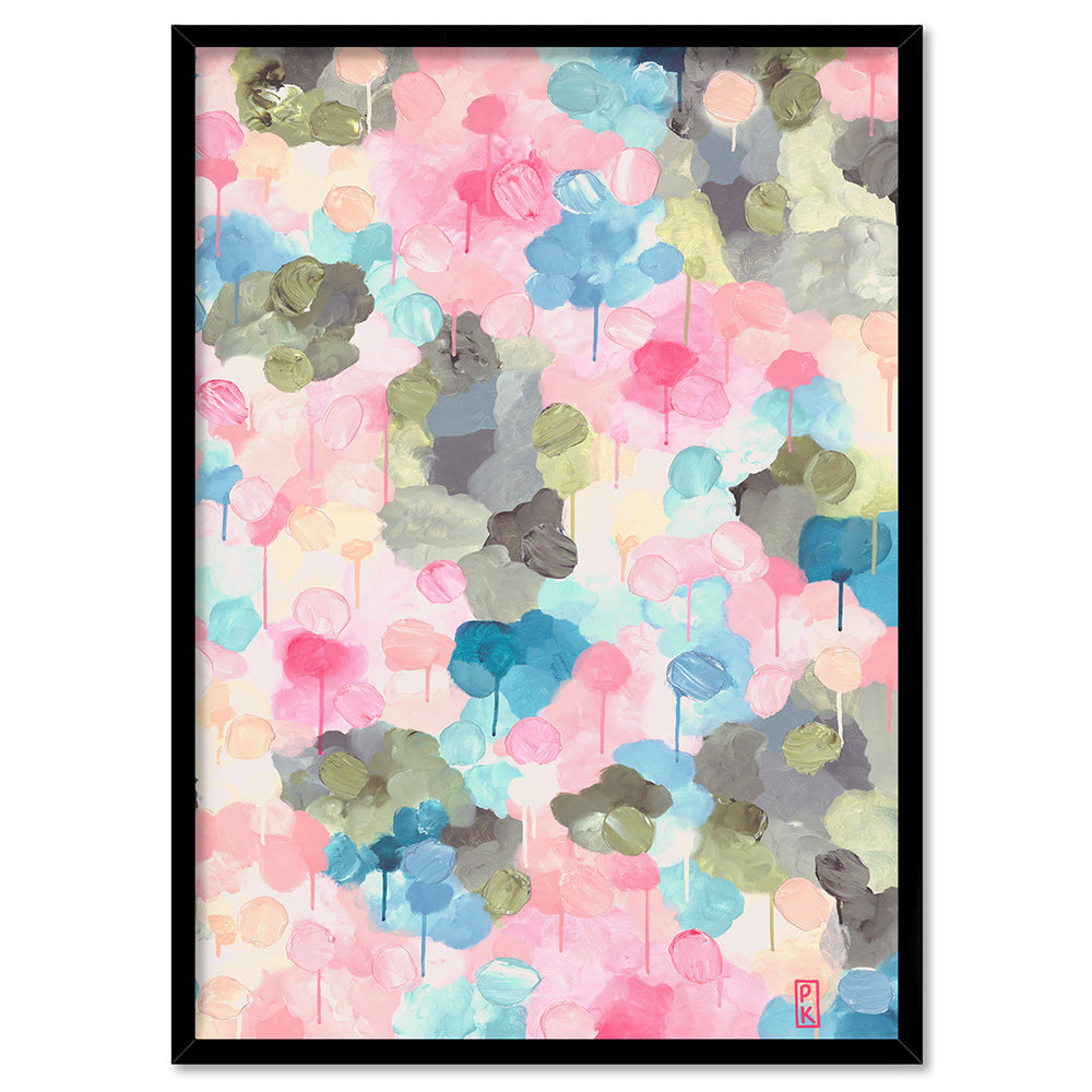 ield of Dreams - Art Print by Poppy Key, Poster, Stretched Canvas, or Framed Wall Art Print, shown in a black frame