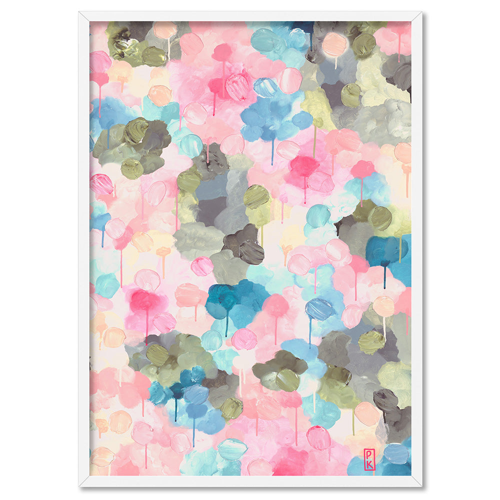 ield of Dreams - Art Print by Poppy Key, Poster, Stretched Canvas, or Framed Wall Art Print, shown in a white frame