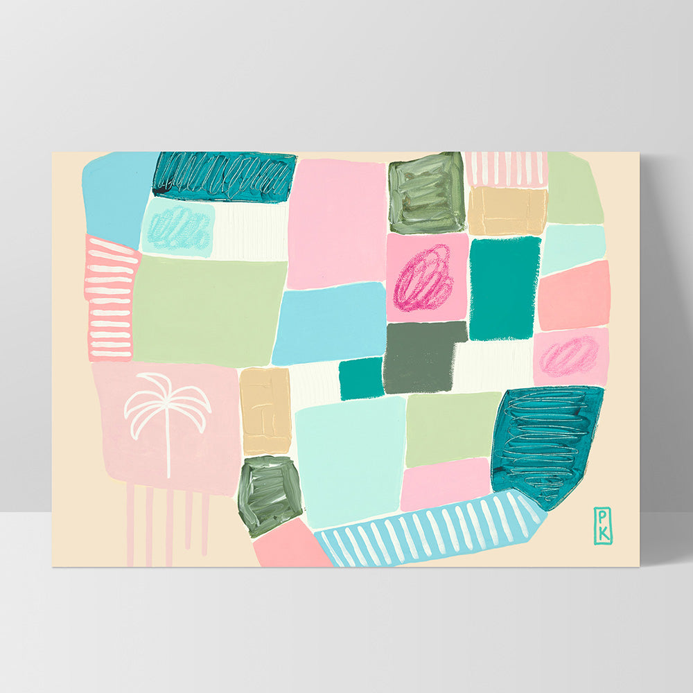 Salty Kisses I - Art Print by Poppy Key, Poster, Stretched Canvas, or Framed Wall Art Print, shown as a stretched canvas or poster without a frame