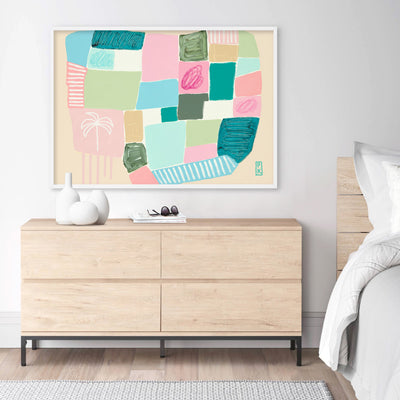 Salty Kisses I - Art Print by Poppy Key, Poster, Stretched Canvas or Framed Wall Art Prints, shown framed in a room