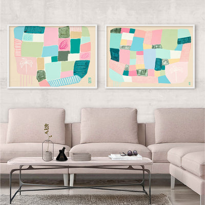 Salty Kisses I - Art Print by Poppy Key, Poster, Stretched Canvas or Framed Wall Art, shown framed in a home interior space