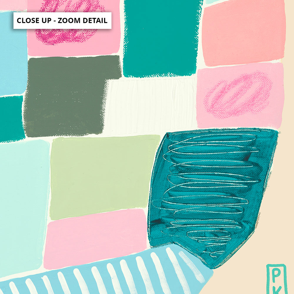 Salty Kisses I - Art Print by Poppy Key, Poster, Stretched Canvas or Framed Wall Art, Close up View of Print Resolution