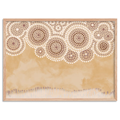 Ochre Sandstone Country - Art Print by Renee Molineaux, Poster, Stretched Canvas, or Framed Wall Art Print, shown in a natural timber frame