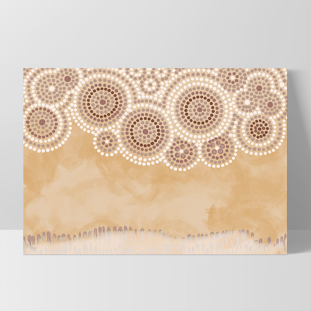 Ochre Sandstone Country - Art Print by Renee Molineaux, Poster, Stretched Canvas, or Framed Wall Art Print, shown as a stretched canvas or poster without a frame