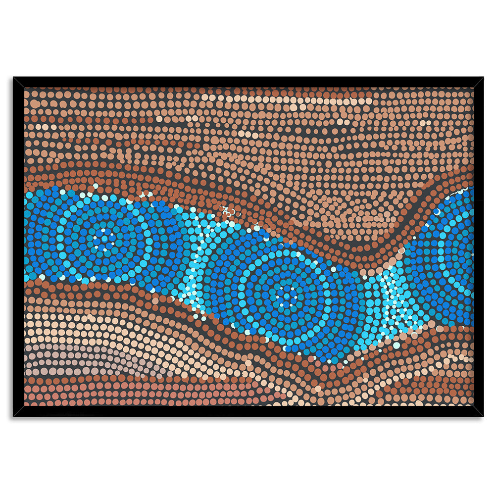 Rock Pool I - Art Print by Renee Molineaux, Poster, Stretched Canvas, or Framed Wall Art Print, shown in a black frame