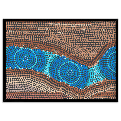 Rock Pool I - Art Print by Renee Molineaux, Poster, Stretched Canvas, or Framed Wall Art Print, shown in a black frame