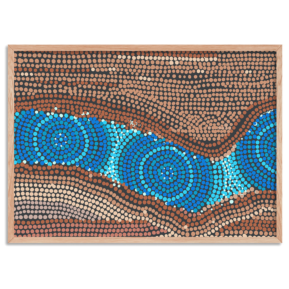 Rock Pool I - Art Print by Renee Molineaux, Poster, Stretched Canvas, or Framed Wall Art Print, shown in a natural timber frame