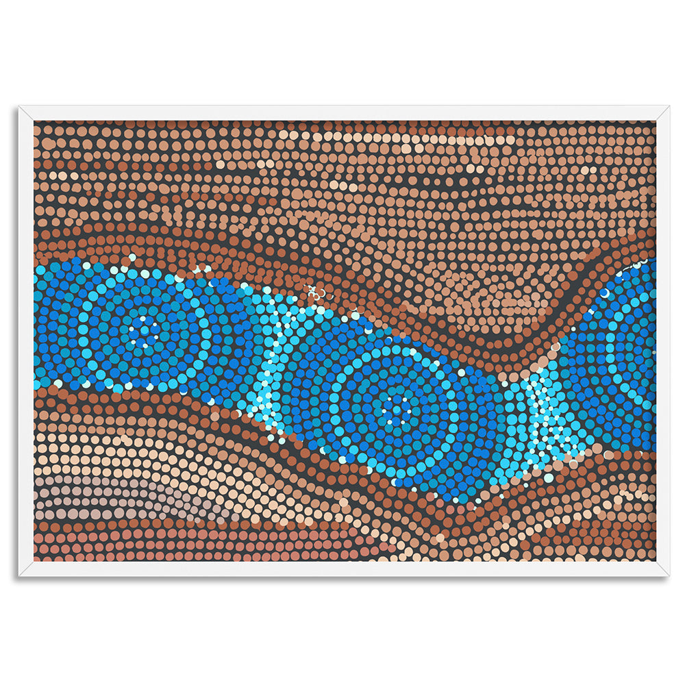 Rock Pool I - Art Print by Renee Molineaux, Poster, Stretched Canvas, or Framed Wall Art Print, shown in a white frame