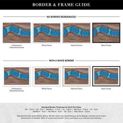 Rock Pool II - Art Print by Renee Molineaux, Poster, Stretched Canvas or Framed Wall Art, Showing White , Black, Natural Frame Colours, No Frame (Unframed) or Stretched Canvas, and With or Without White Borders