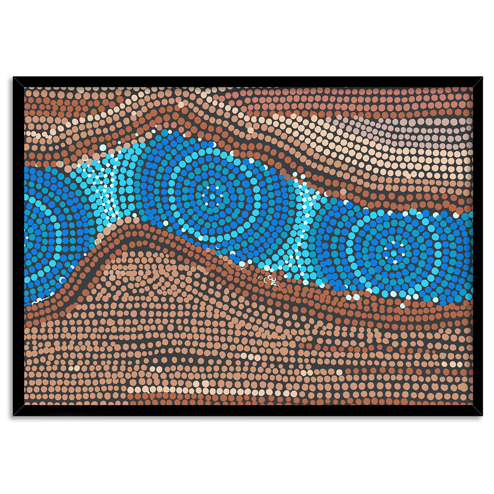 Rock Pool II - Art Print by Renee Molineaux, Poster, Stretched Canvas, or Framed Wall Art Print, shown in a black frame