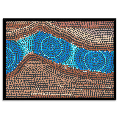 Rock Pool II - Art Print by Renee Molineaux, Poster, Stretched Canvas, or Framed Wall Art Print, shown in a black frame