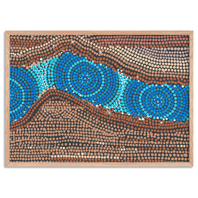 Rock Pool II - Art Print by Renee Molineaux, Poster, Stretched Canvas, or Framed Wall Art Print, shown in a natural timber frame