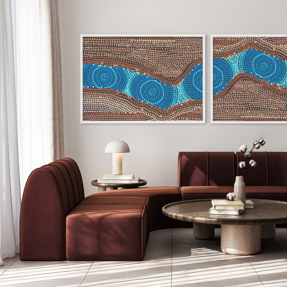 Rock Pool II - Art Print by Renee Molineaux, Poster, Stretched Canvas or Framed Wall Art, shown framed in a home interior space