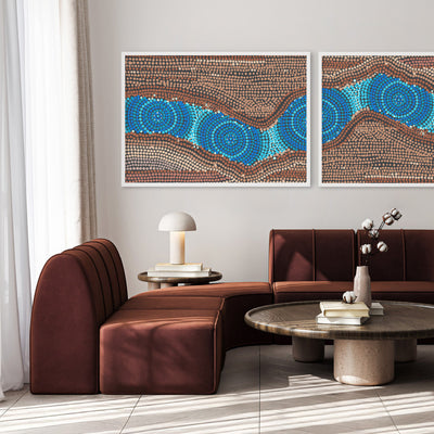 Rock Pool II - Art Print by Renee Molineaux, Poster, Stretched Canvas or Framed Wall Art, shown framed in a home interior space