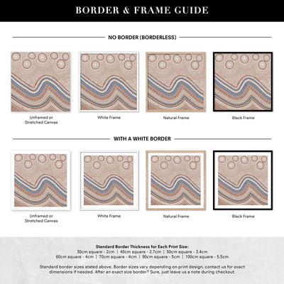 Saltwater Sky - Square Art Print by Renee Molineaux, Poster, Stretched Canvas or Framed Wall Art, Showing White , Black, Natural Frame Colours, No Frame (Unframed) or Stretched Canvas, and With or Without White Borders