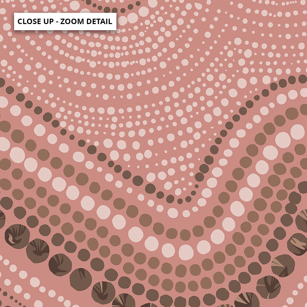 Saltwater Sky Pink - Square Art Print by Renee Molineaux, Poster, Stretched Canvas or Framed Wall Art, Close up View of Print Resolution