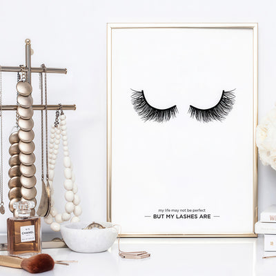 Perfect Eyelashes - Art Print, Poster, Stretched Canvas or Framed Wall Art Prints, shown framed in a room