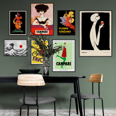 Cappiello | Florio Cinzano - Art Print, Poster, Stretched Canvas or Framed Wall Art, shown framed in a home interior space