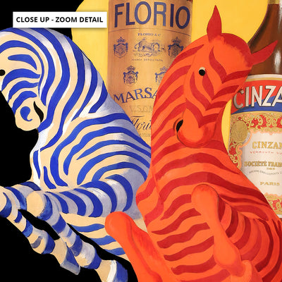 Cappiello | Florio Cinzano - Art Print, Poster, Stretched Canvas or Framed Wall Art, Close up View of Print Resolution