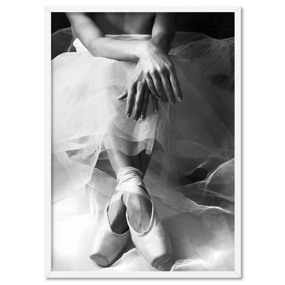 Ballet Intermission - Art Print, Poster, Stretched Canvas, or Framed Wall Art Print, shown in a white frame