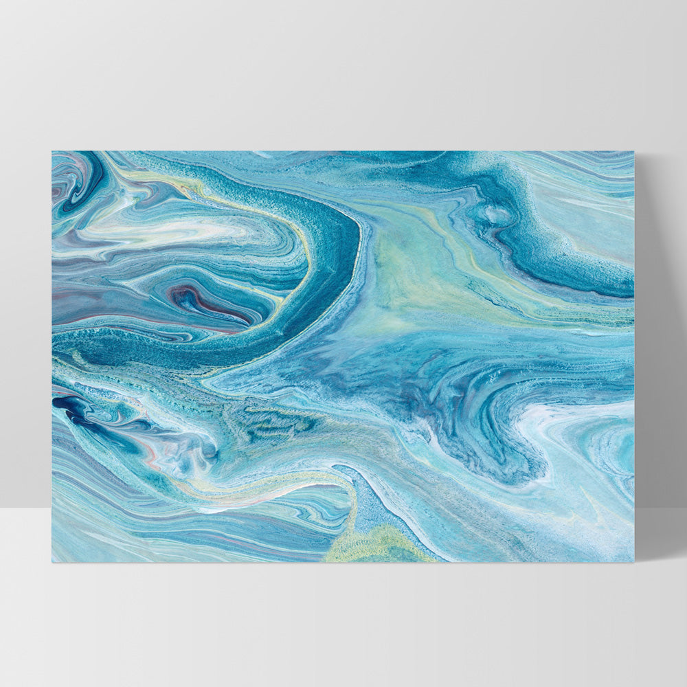 Abstract Ocean Park - Art Print, Poster, Stretched Canvas, or Framed Wall Art Print, shown as a stretched canvas or poster without a frame