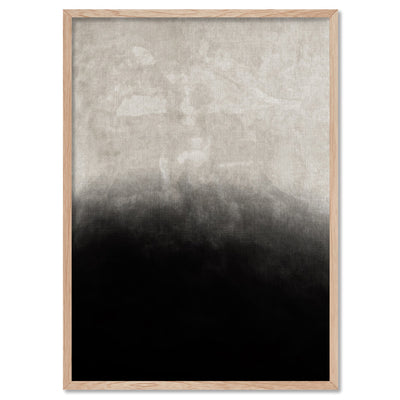 Black on Linen II - Art Print, Poster, Stretched Canvas, or Framed Wall Art Print, shown in a natural timber frame