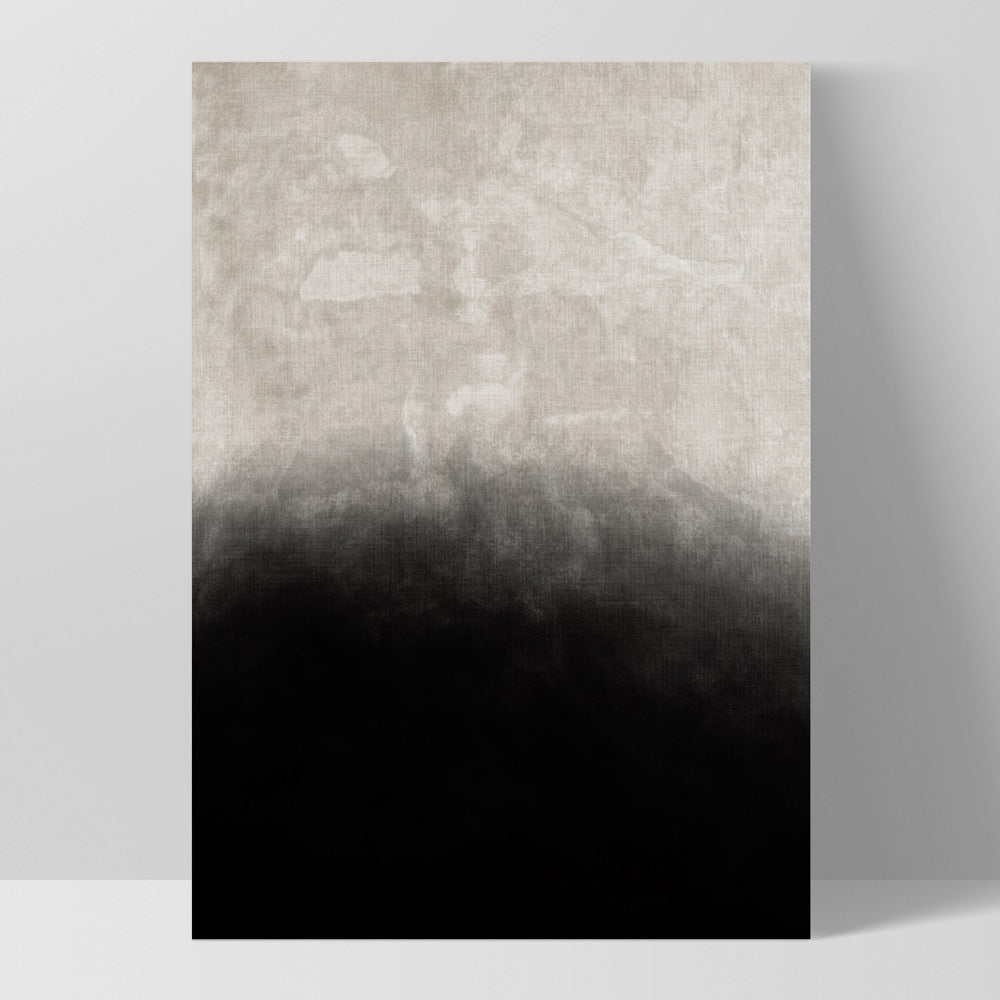Black on Linen II - Art Print, Poster, Stretched Canvas, or Framed Wall Art Print, shown as a stretched canvas or poster without a frame