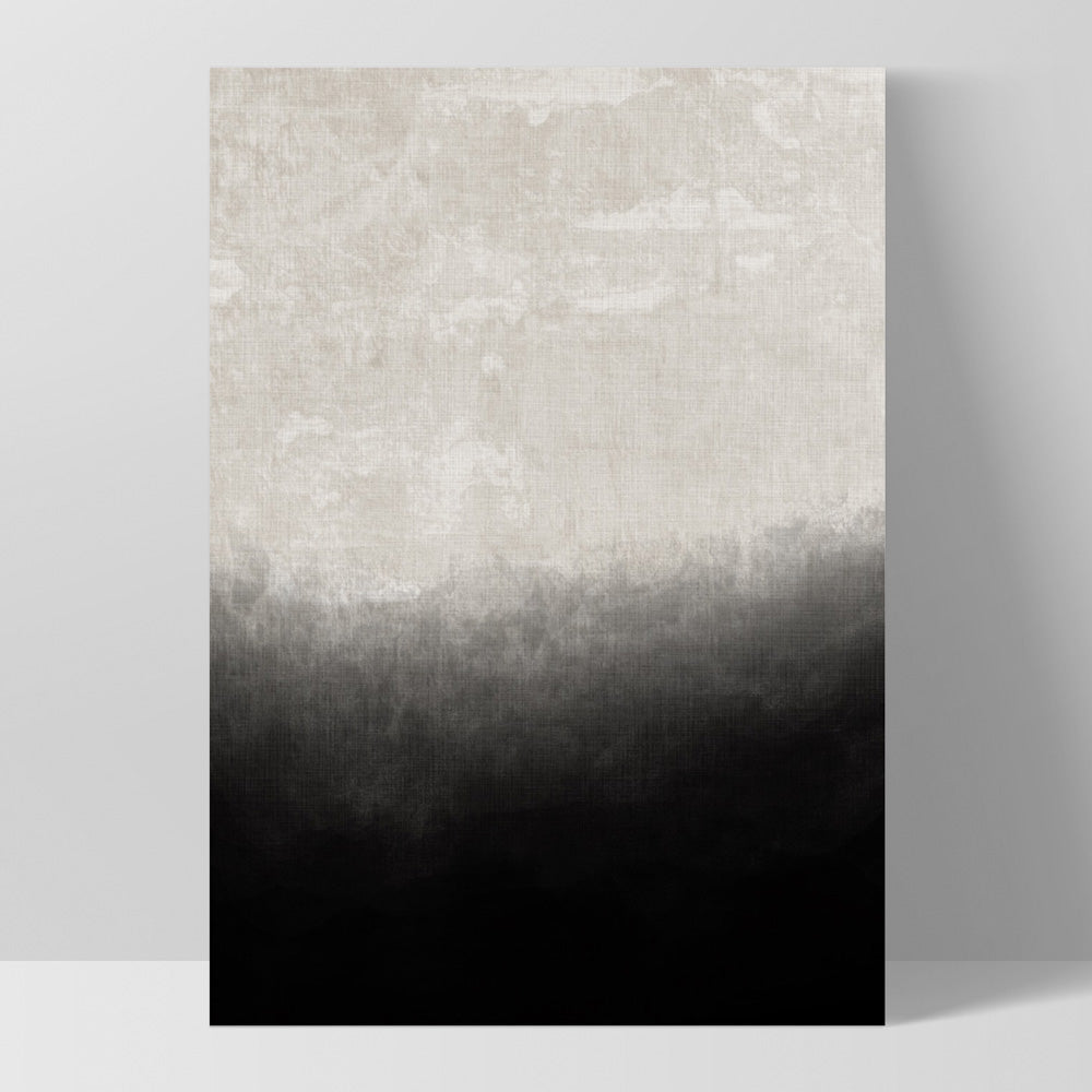 Black on Linen III - Art Print, Poster, Stretched Canvas, or Framed Wall Art Print, shown as a stretched canvas or poster without a frame