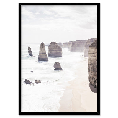 The Twelve Apostles V - Art Print, Poster, Stretched Canvas, or Framed Wall Art Print, shown in a black frame