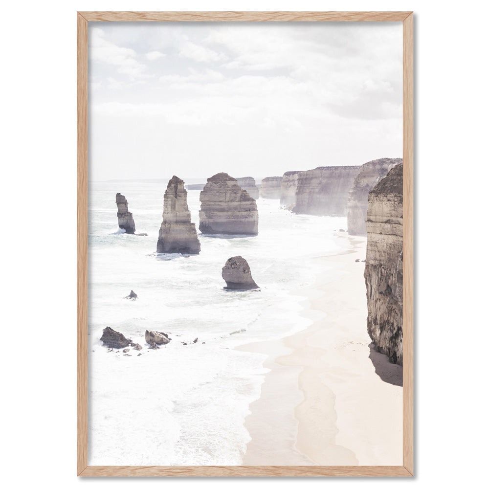 The Twelve Apostles V - Art Print, Poster, Stretched Canvas, or Framed Wall Art Print, shown in a natural timber frame