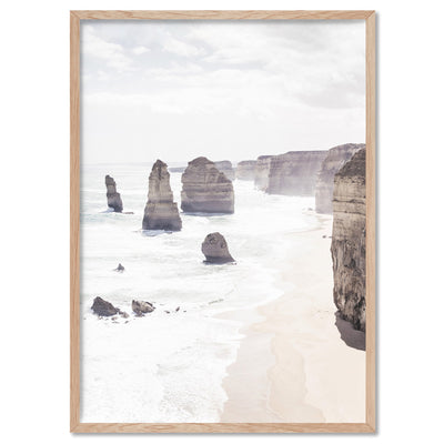 The Twelve Apostles V - Art Print, Poster, Stretched Canvas, or Framed Wall Art Print, shown in a natural timber frame