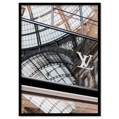 LV Reflections II - Art Print, Poster, Stretched Canvas, or Framed Wall Art Print, shown in a black frame