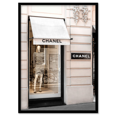 Coco Rue Cambon - Art Print, Poster, Stretched Canvas, or Framed Wall Art Print, shown in a black frame