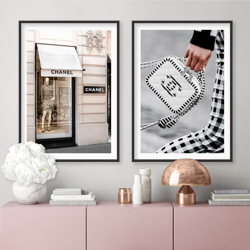 Coco Rue Cambon - Art Print, Poster, Stretched Canvas or Framed Wall Art, shown framed in a home interior space