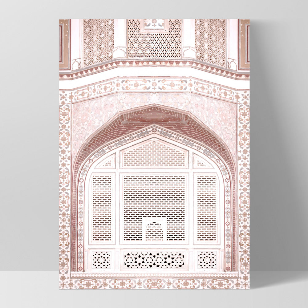 Pastel Dreams in the Amber Palace - Art Print, Poster, Stretched Canvas, or Framed Wall Art Print, shown as a stretched canvas or poster without a frame