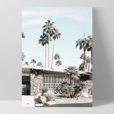 Palm Springs | Desert Haven II - Art Print, Poster, Stretched Canvas, or Framed Wall Art Print, shown as a stretched canvas or poster without a frame