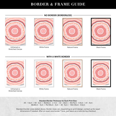 Indigenous Female Self System - Art Print by Leah Cummins, Poster, Stretched Canvas or Framed Wall Art, Showing White , Black, Natural Frame Colours, No Frame (Unframed) or Stretched Canvas, and With or Without White Borders