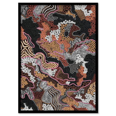 Canobie Dry Season Terracotta II - Art Print by Leah Cummins, Poster, Stretched Canvas, or Framed Wall Art Print, shown in a black frame