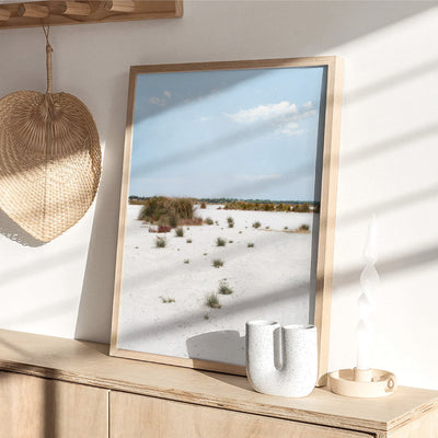 Salt Flats Landscape I - Art Print, Poster, Stretched Canvas or Framed Wall Art Prints, shown framed in a room