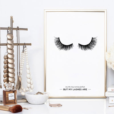 Perfect Eyelashes - Art Print, Poster, Stretched Canvas or Framed Wall Art Prints, shown framed in a room