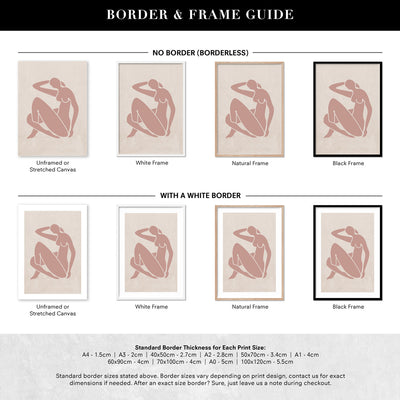 Decoupes La Figure Femme I - Art Print, Poster, Stretched Canvas or Framed Wall Art, Showing White , Black, Natural Frame Colours, No Frame (Unframed) or Stretched Canvas, and With or Without White Borders