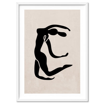 Decoupes La Figure Femme IV - Art Print, Poster, Stretched Canvas, or Framed Wall Art Print, shown in a white frame