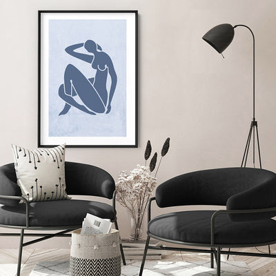 Decoupes La Figure Femme V - Art Print, Poster, Stretched Canvas or Framed Wall Art Prints, shown framed in a room