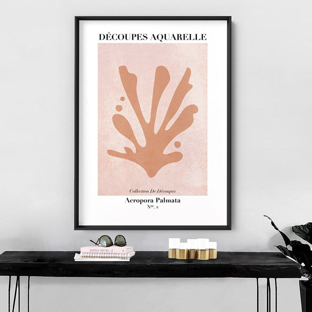 Decoupes Aquarelle VII - Art Print, Poster, Stretched Canvas or Framed Wall Art Prints, shown framed in a room
